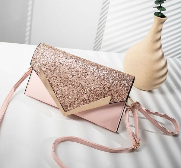 

designer handbags purses women's square handbag casual fashionable sequin bag soft face single shoulder bag women's sequins hand b