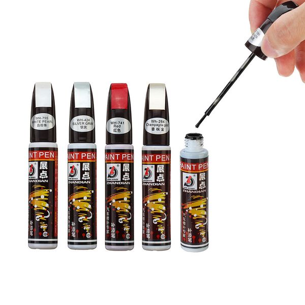 Penna per riparazione graffi auto da 12 ml, strumento per la rimozione della manutenzione della vernice impermeabile per ritocchi, 5 colori: nero