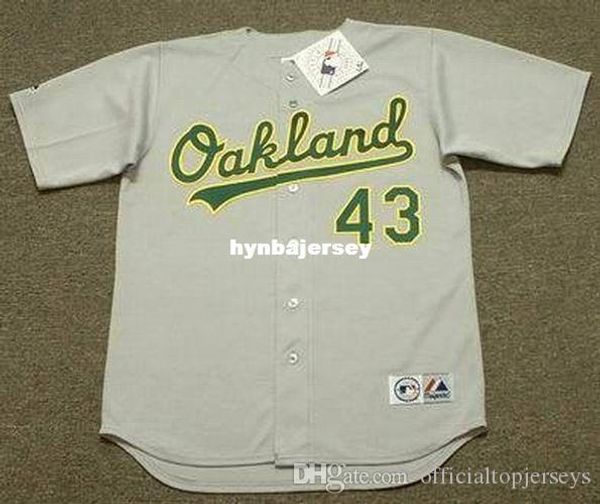 

дешевые пользовательские dennis eckersley окленд сшитые 1989 majestic vintage away бейсбол джерси ретро мужские трикотажные бег, Black;blue