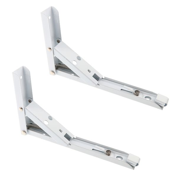 

2pcs heavy duty metal wall shelf bracket commodity shelf supporter holder