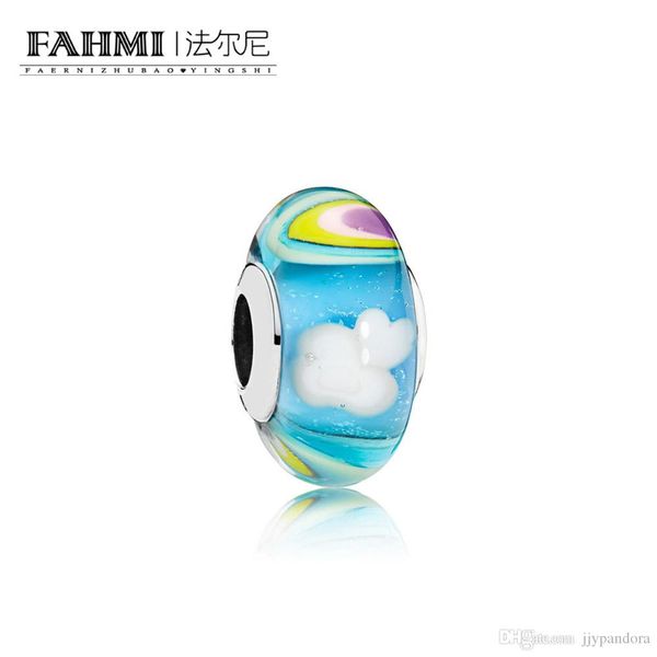 

fahmi 100% 925 sterling silver 1:1 original glass beads 797013 authentic temperament fashion glamour retro wedding women jewelry, Black