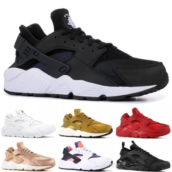 

2019 huarache 1.0 4.0 running shoes men women trainers stripe balck white oreo sport shoes designer sneakers 36-45