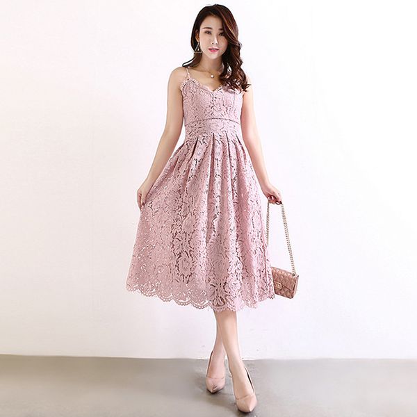 

мода корейский стиль кружева платье женщин планки сексуальный v шеи тонкий линии платье фиолетовый / черный / белый / темно-синий / розовый, Black;gray