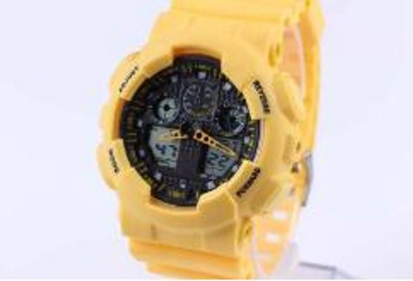 

men sports watches waterproof wristwatches luxury digital watch 12 color, Slivery;brown