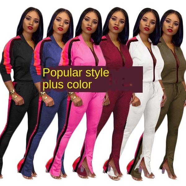 

womens designer two-piece short casual suitstr7, White