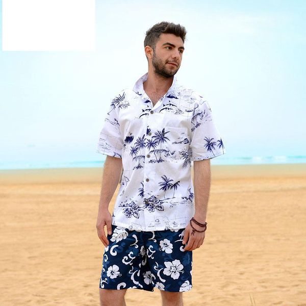 

new arrival fashion beach shirt short sleeve men super large loose print casual plus size l xl 2xl 3xl 4xl 5xl, White;black