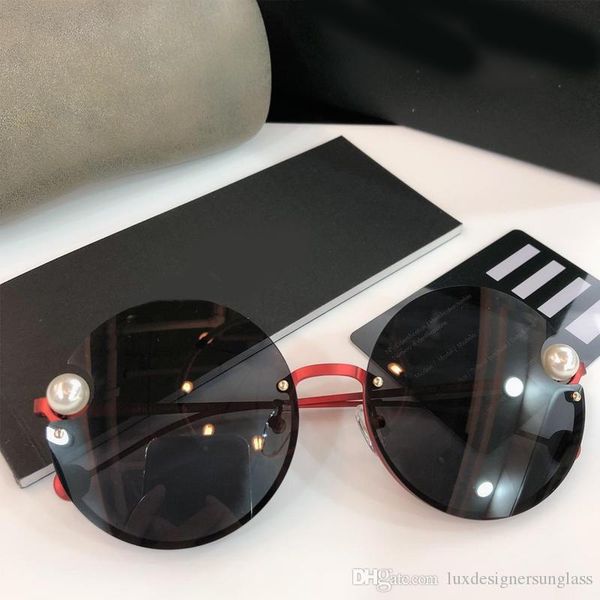 

2183 luxury sunglasses for women frameless round sunglasses uv protection lens for driving traveling come with box