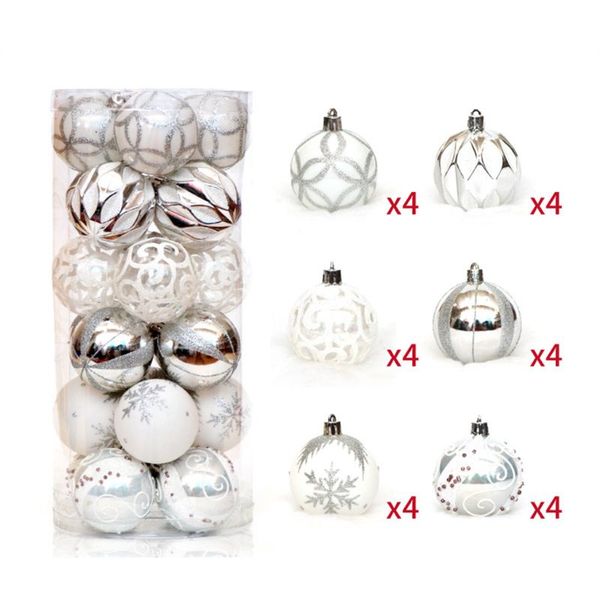 

24 6cm pcs christmas ball ornaments painted shatterproof christmas decorations e65b