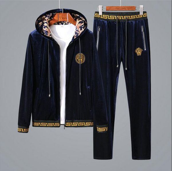 

mens with logo sweaters suits fashion sweater new selling cotton hoodies suit outdoor sports leisure sweatshirts and trousers, Gray