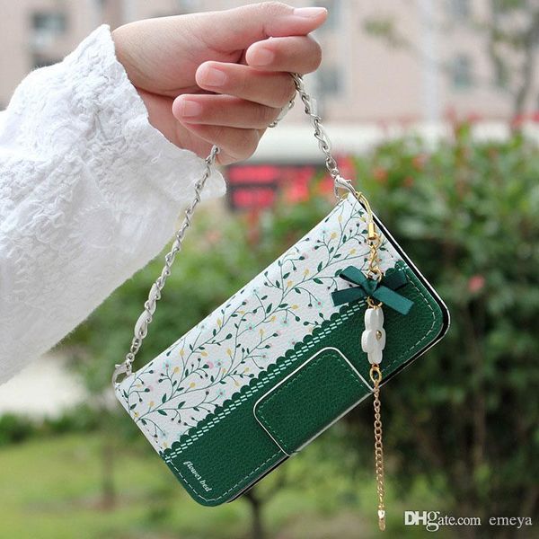 

luxury leather flip wallet case for iphone x xr xs max 6s 7 8plus 3d flowers women cover for samsung s10 s9 s8 plus note 8 9 huawei p20 p30