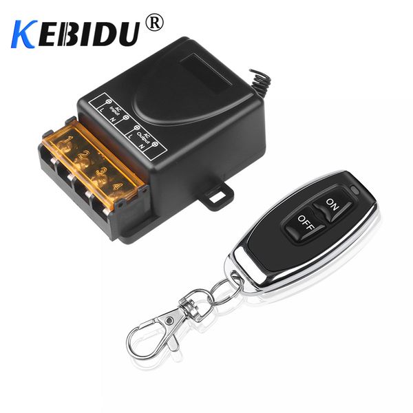 

kebidu ac 110v 240v 30a relay wireless smart remote control rf switch transmitter+ receiver for home 433mhz smart home remote