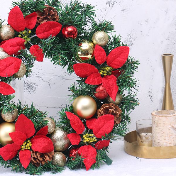 

christmas decorations 45cm christmas wreath door hanging window props background tree accessories