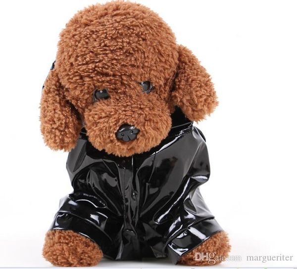 

dog clothes spring and summer clothes pu reflective pet raincoats dog hooded weatherproof clothing waterproof fabric breathable refreshing