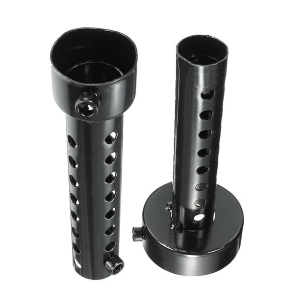 

2pieces universal motorcycle exhaust pipe muffler baffle silencer black 35mm