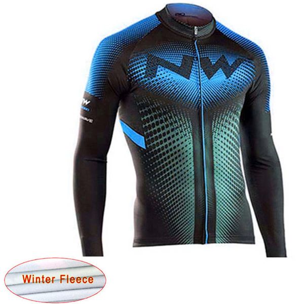 

nw 2020 winter long sleeves thermal fleece cycling jersey bicycle keep warm cycling clothing maillot ropa ciclismo hombre c28, Black