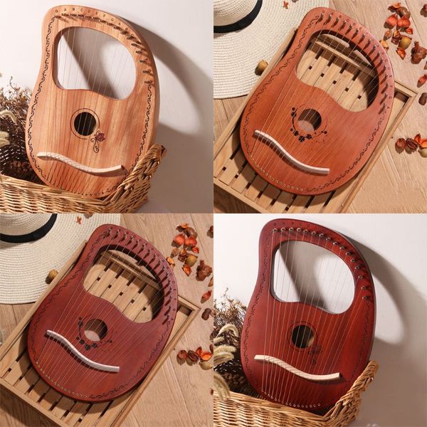 

portable wooden lyre harp 16 string notes harp stringed musical instrument kit