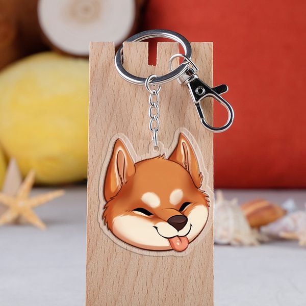 

cosaner kawaii dog fashion anime acrylic key chains cartoon keyring keychain pendant keyholder birthday gifts, Silver