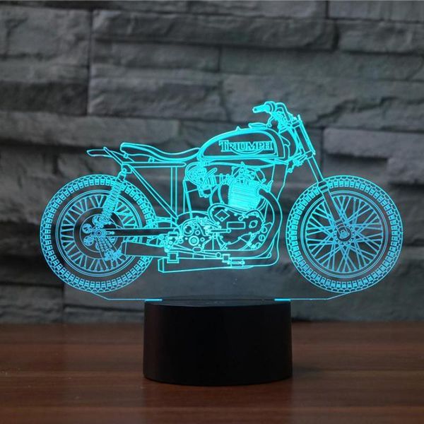 

motorcycle 3d lamp colorful touch led visual led night light gift atmosphere table lamp christmas gift children's toys
