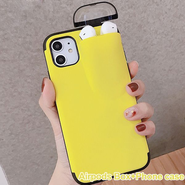 

Роскошная С наушников Коробка для хранения сотового телефона 2 в 1 чехол для Airpods п