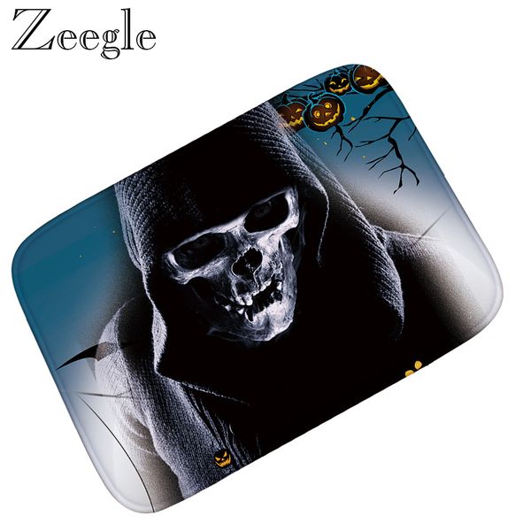 

zeegle halloween door mat funny floor mat non-slip outdoor carpet bathroom rug kitchen carpet soft hallway rug living room
