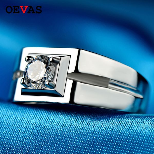 

простые и элегантные 925 серебра обручальных колец для мужчин игристых циркона 8мм пальца кольца ювелирной помолвки подарки, Slivery;golden