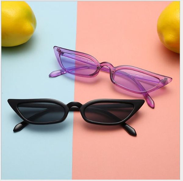 

euro-american fashion ladies small frame retro sunglasses ornaments cat's eye sunglasses, White;black