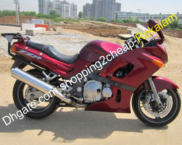 Kit de justo vermelho popular ZZR400 para Kawasaki Ninja ZZ R400 ZZR 400 ZZR-400 1993 ~ 2000 2001 2003 2003 ABS Fairing Set (moldagem por injeção)