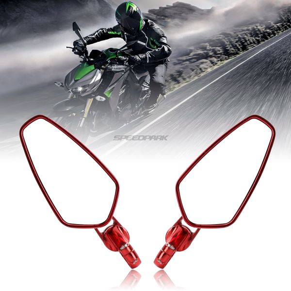 

1 pair 7/8" 22mm motorcycle accessories aluminum universal rear view black handle bar end side rearview mirrors