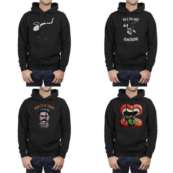 

men design printing monty python sings 1989 black fleece hoodies personalised band thin hoodie pythondead parrot inspired head big mouth