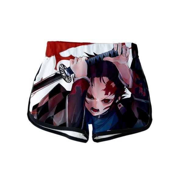 Acheter 2019 Manga Japonais Demon Slayer Kimetsu No Yaiba 3d été Femmes Casual Harajuku Jolie Fille Vente Chaude Sexy Shorts Vêtements De 2349 Du