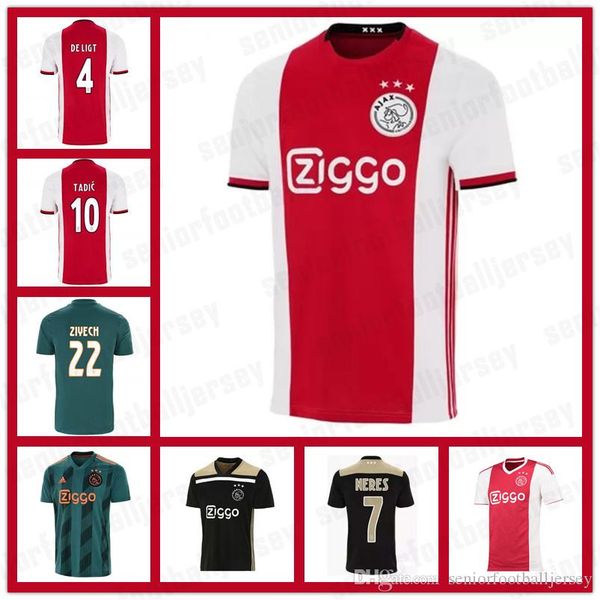 

10 TADIC Ajax FC Soccer Jersey 22 ZIYECH 9 HUNTELAAR 19 20 thailand quality 21 DE JONG 4 DE LIGT 7 NERES