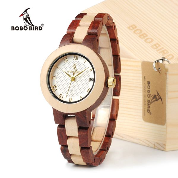

bobo bird wood watch female women m19 rose sandal minimal dress quartz wristwatch brand luxury relogio feminin, Slivery;brown