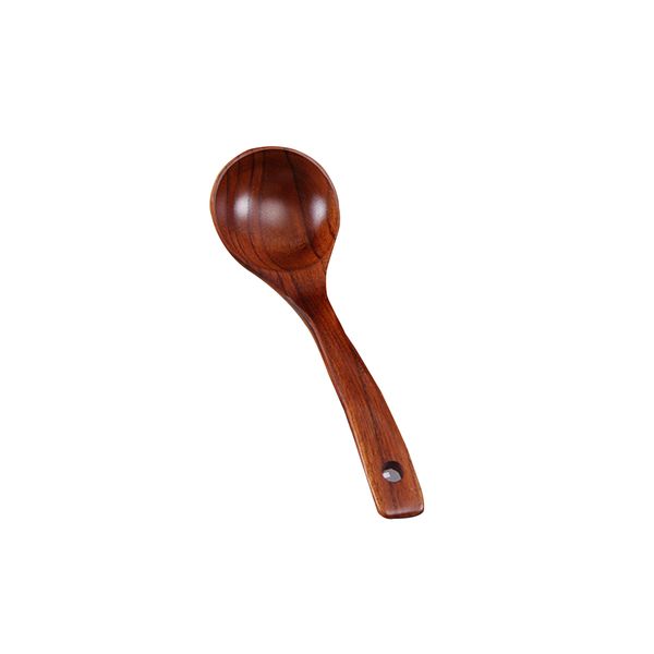 

Cooking Porridge Kitchen Tools Soup Curved Handle Easy Clean Home Tableware Restaurant Hanging Gadgets Wood Spoon