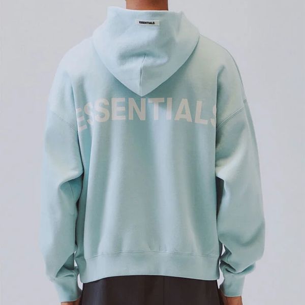 

3m reflective fog essentials hoodies men women designer sweatshirts street style letter printed black pink blue pullover with long sleeves