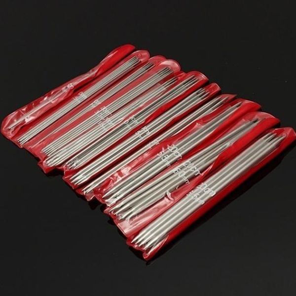 

55pcs / комплект 20см straight вязальные спицы из нержавеющей стали вязания крючки для diy плетение вязание инструменты швейные аксессуары