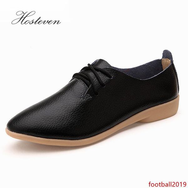 

women shoes casual ballet soft genuine leather loafers slip on woman flats shoe flexible peas footwear large women