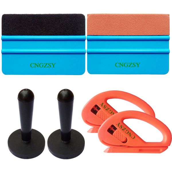 

professional vinyl car magnets holder suede wool squeegee scraper auto window tint installation tools car wrapping tools kit k38