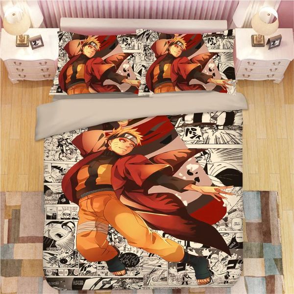 

аниме 3d naruto печати пододеяльник пододеяльники наволочки one piece утешитель постельного белья постельного белья постельное белье 04