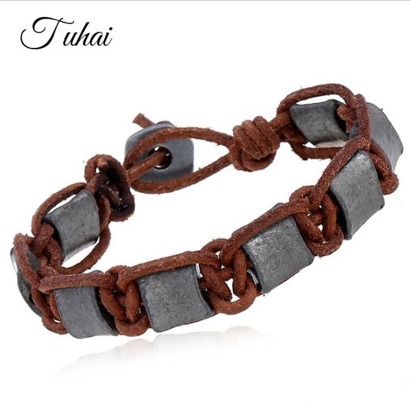 

new punk vintage alloy charms bracelet handmade woven rope chains leather bracelets&bangles for male trendy jewelry, Golden;silver