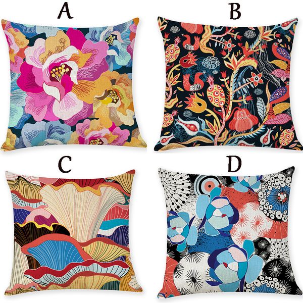 

100% new 2019 italian print cushion cover 45x45cm pillow cover linen pillow pillowcase home decorative #ss