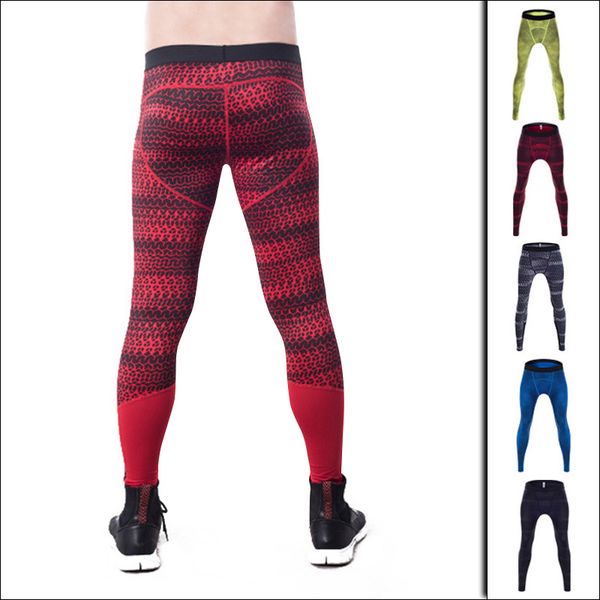 

new brand apparl men's compression tights pants gym clothing trousers mens joggers outdoor sweatpants in stock, Black;blue