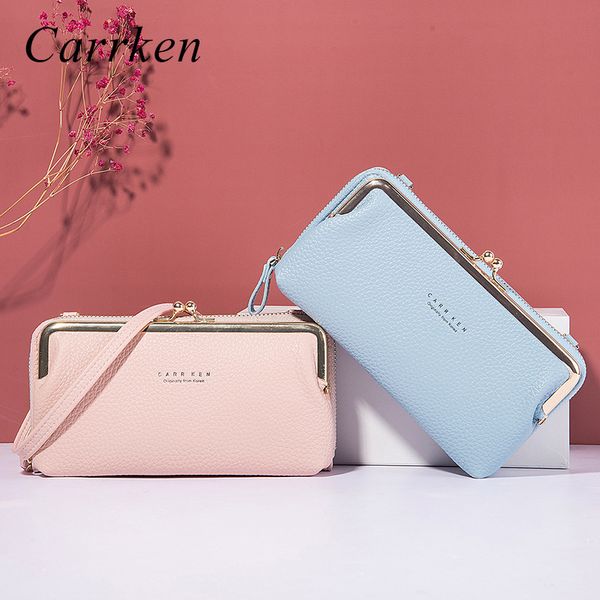 

2020 new women casual wallet cell phone wallet big card holders handbag purse clutch messenger shoulder straps bag