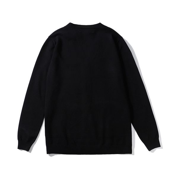 

men designer sweater luxury trend knitting cardigan tide brand classic small red heart embroidery casual sweater selling, White;black