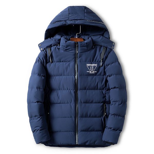 

увеличение вниз хлопка-проложенный одежды мужской сгущение даже hat man рыхлой coat мужская одежда шляпы съемный водонепроницаемый мужская х, Black