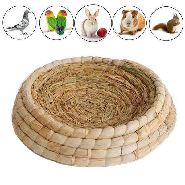 

handwoven birds nest кукурузные листья и соломы инкубационный кровать ухаживание разведение дом pigeon / dwarf rabbit / кролик / dove / хомя