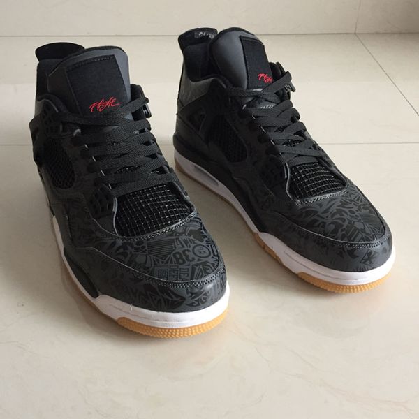 

High Quality Jumpman 4 SE Laser Black Gum White Cement Hot Punch Men Basketball Shoes 4s Lightning Thunder Royalty Black Gold Sneakers shoes