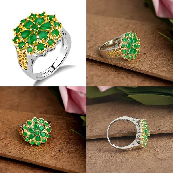 

аксессуары гальваническим цветок женщина оригинальность фонд кольцо ювелирные изделия серебро 925 роскошный дизайнер ювелирных изделий ручно, Silver