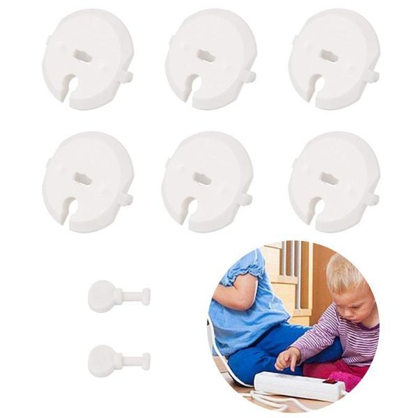 

6pcs socket cover+2pcs key security baby safety anti-electric set outlet cover childproof electric socket protection cover