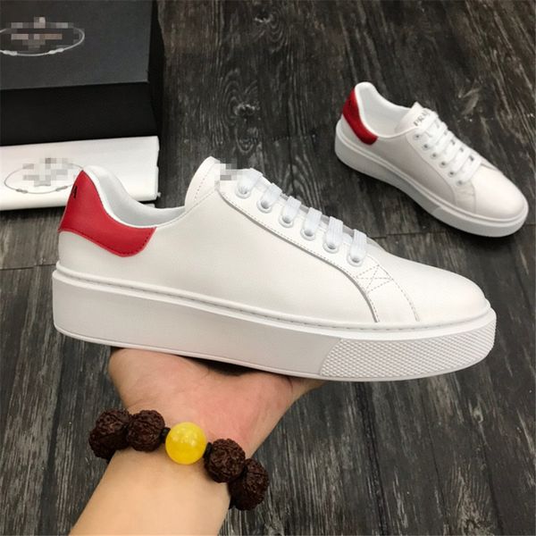 

men shoes leather 2020 lace up fashion sneakers mens casual shoes designer white shoes men large size, Black
