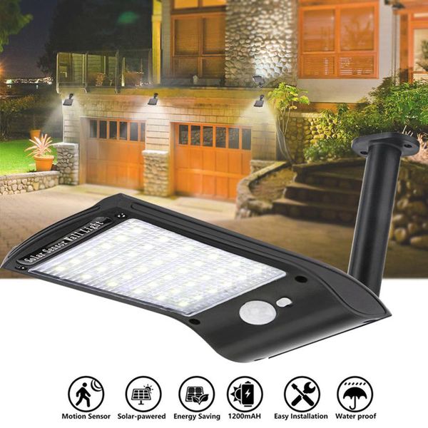 

Edi on2011 pir 36 led olar wall light lamp mini ize 3 mode outdoor waterproof garden outdoor pathway olar light